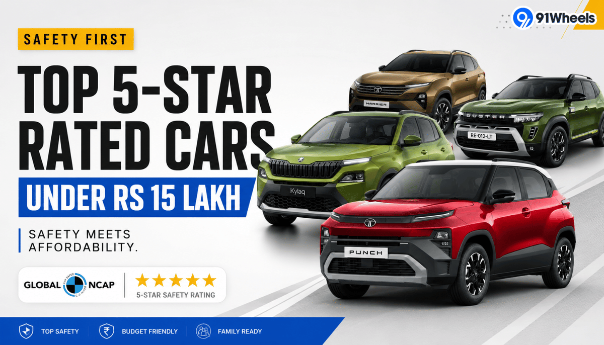 Best 5-Star Safety Rated Cars Under Rs 15 Lakh in India: Check List Here Best 5-Star Safety Rated Cars Under Rs 15 Lakh in India: Check List Here